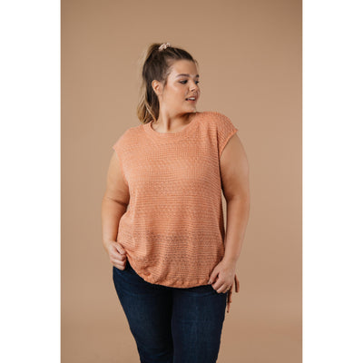 Girls Don't Sweat Sweater In Apricot-W Top-Graceful & Chic Boutique, Family Clothing Store in Waxahachie, Texas