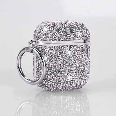Glitter Diamond Hard AirPods & Pro Cover - Silver-W Accessories-Graceful & Chic Boutique, Family Clothing Store in Waxahachie, Texas