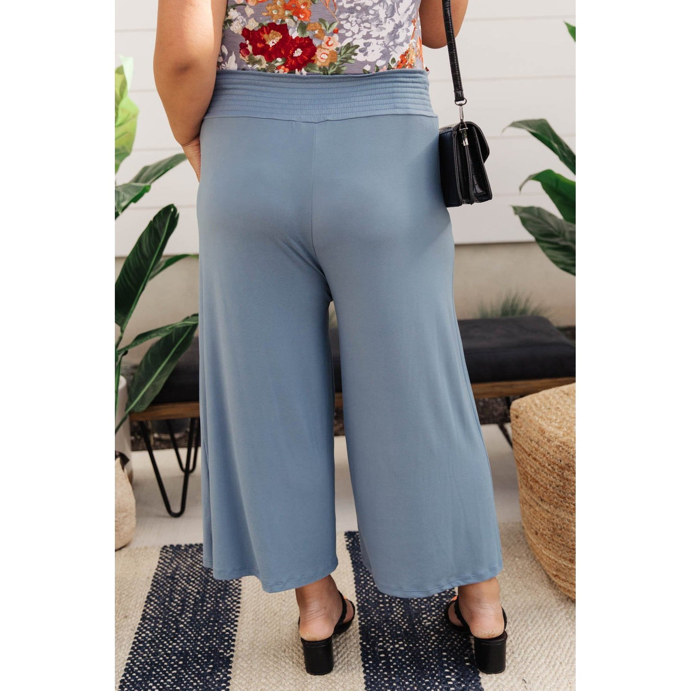 Go Get 'Em Gaucho Pants In Blue Gray-Womens-Graceful & Chic Boutique, Family Clothing Store in Waxahachie, Texas