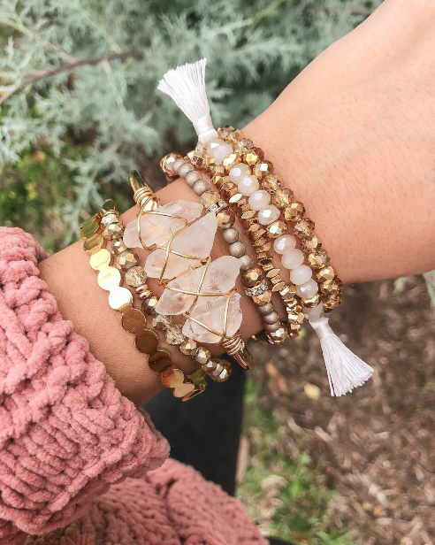 Goddess Collection - Arinna Bracelet Gold-W Jewelry-Graceful & Chic Boutique, Family Clothing Store in Waxahachie, Texas