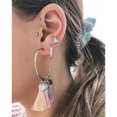Goddess Collection - Silver Piper Earring Set-W Jewelry-Graceful & Chic Boutique, Family Clothing Store in Waxahachie, Texas