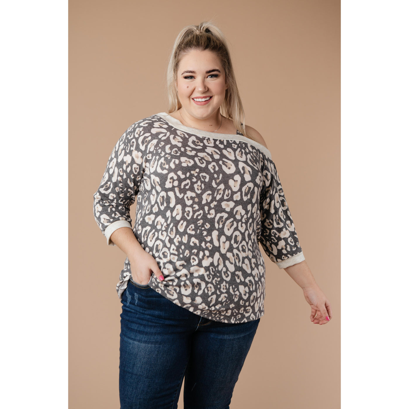 Grin & Bare It Animal Print Top-Womens-Graceful & Chic Boutique, Family Clothing Store in Waxahachie, Texas