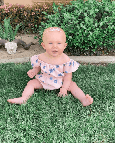 Hale Ruffle Bubble Romper - Pink and Blue Floral-G Romper-Graceful & Chic Boutique, Family Clothing Store in Waxahachie, Texas