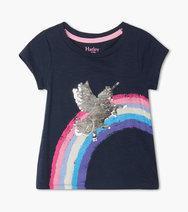 Hatley Shimmer Unicorn Flip Sequin Tie Back Tee-G Top-Graceful & Chic Boutique, Family Clothing Store in Waxahachie, Texas