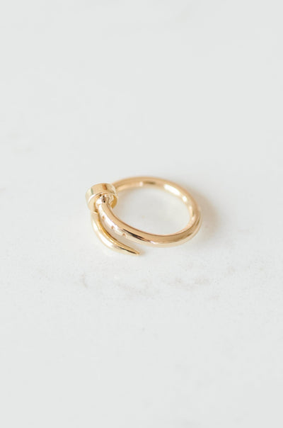 Twist Nail Ring In Gold-Womens-Graceful & Chic Boutique, Family Clothing Store in Waxahachie, Texas