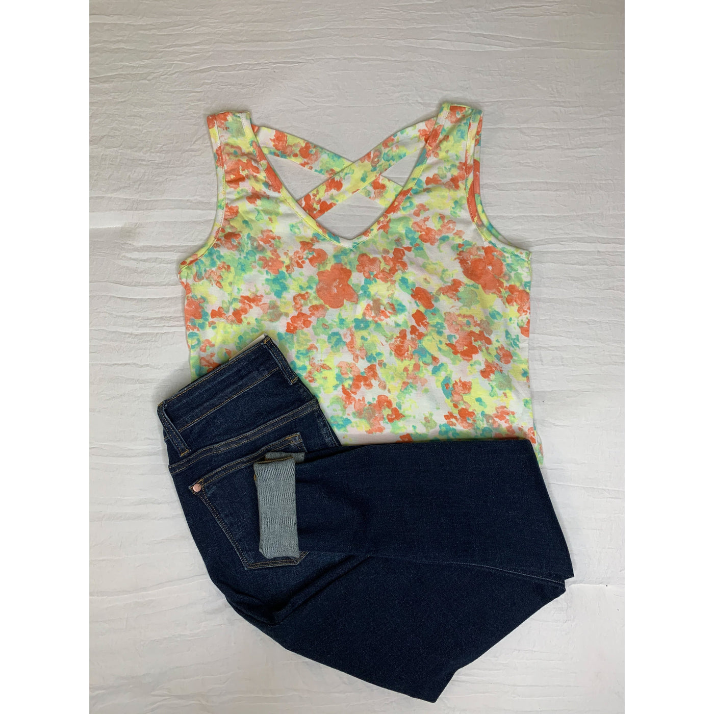 In the Garden Floral Tank-W Top-Graceful & Chic Boutique, Family Clothing Store in Waxahachie, Texas
