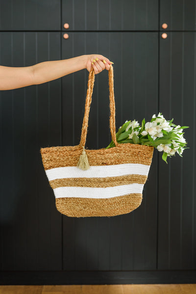 It's All Good Woven Tote-Womens-Graceful & Chic Boutique, Family Clothing Store in Waxahachie, Texas