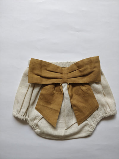 Ivory Diaper Covers with Contrast Bows-K Accessories-Graceful & Chic Boutique, Family Clothing Store in Waxahachie, Texas