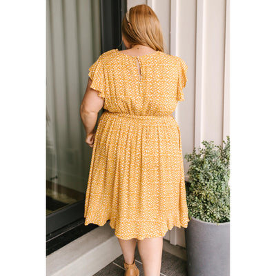 Joanna Midi Dress In Marigold-W Dress-Graceful & Chic Boutique, Family Clothing Store in Waxahachie, Texas