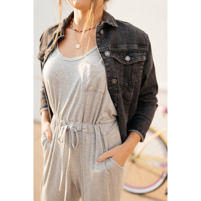 Jump In Jumpsuit In Heather Gray-W Dress-Graceful & Chic Boutique, Family Clothing Store in Waxahachie, Texas