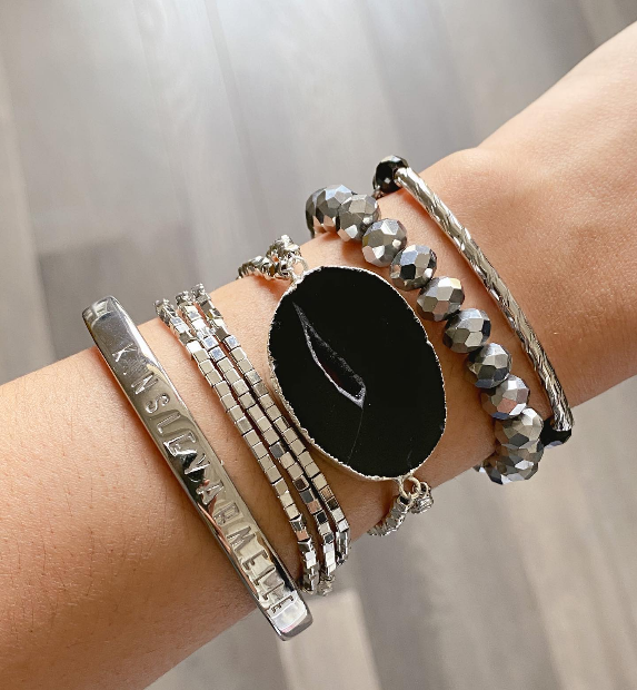 Kinsley Collection - Silver Bracelet-W Jewelry-Graceful & Chic Boutique, Family Clothing Store in Waxahachie, Texas