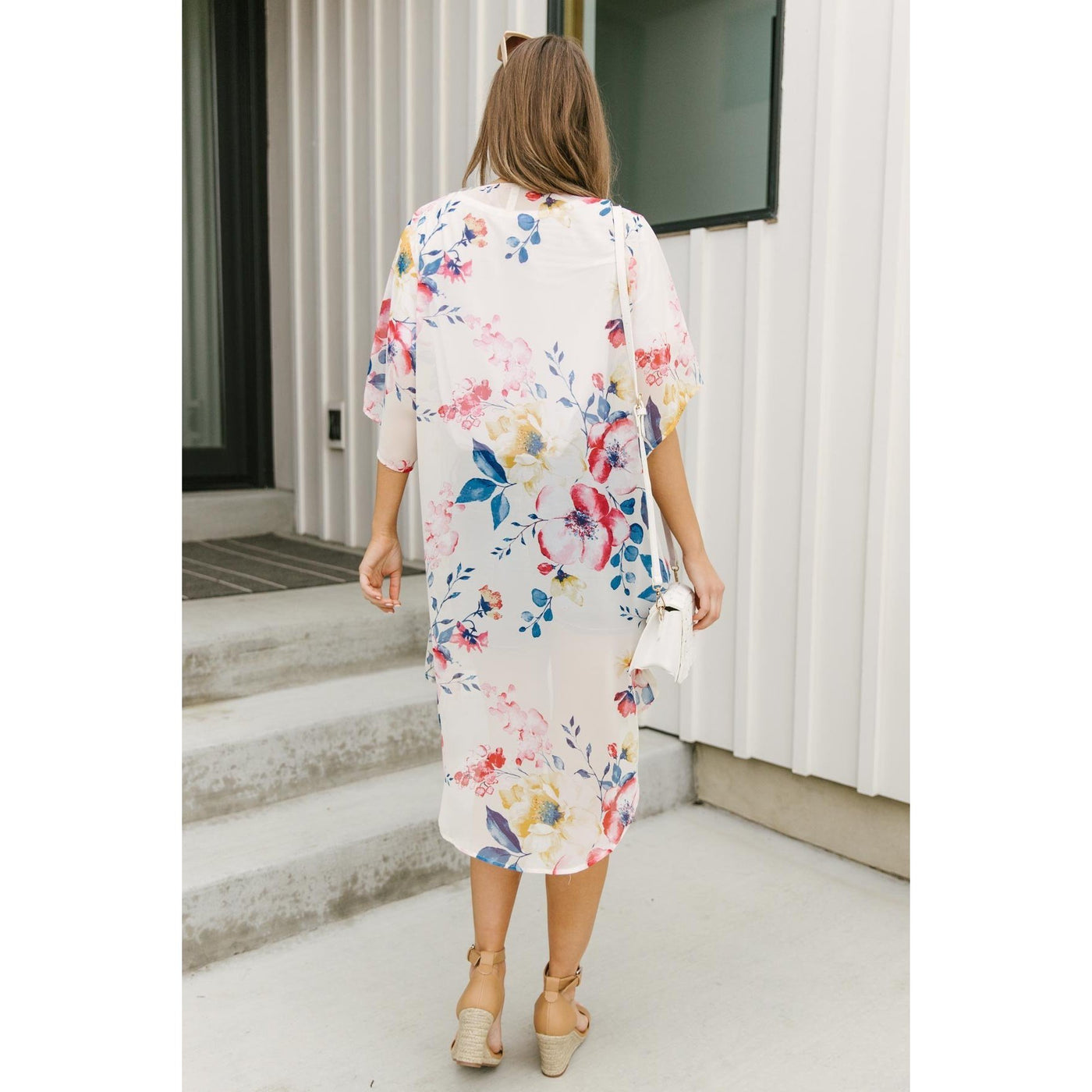 Lightweight Floral Kimono In Ivory-W Top-Graceful & Chic Boutique, Family Clothing Store in Waxahachie, Texas