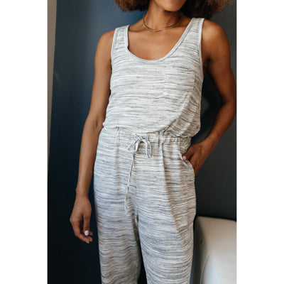 Lounge In Style Melange Jumpsuit-W Dress-Graceful & Chic Boutique, Family Clothing Store in Waxahachie, Texas