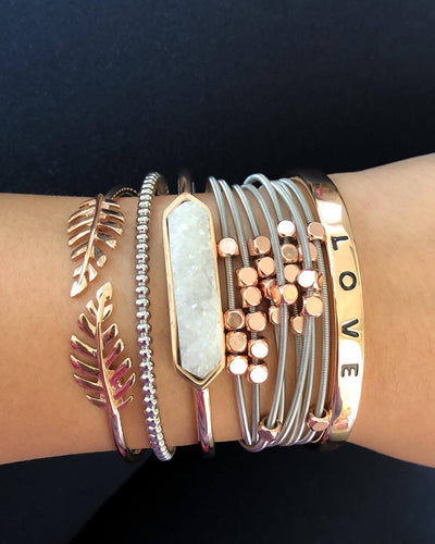 Love Collection - Rose Gold Bracelet-W Jewelry-Graceful & Chic Boutique, Family Clothing Store in Waxahachie, Texas