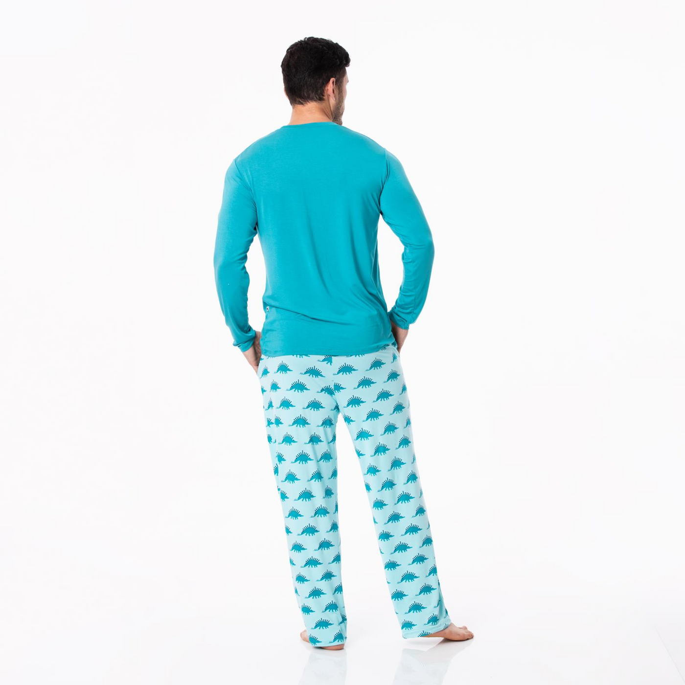 Men's Long Sleeve Pajama Set - Iceberg Menorahsaurus - KicKee Pants-M Pajama-Graceful & Chic Boutique, Family Clothing Store in Waxahachie, Texas