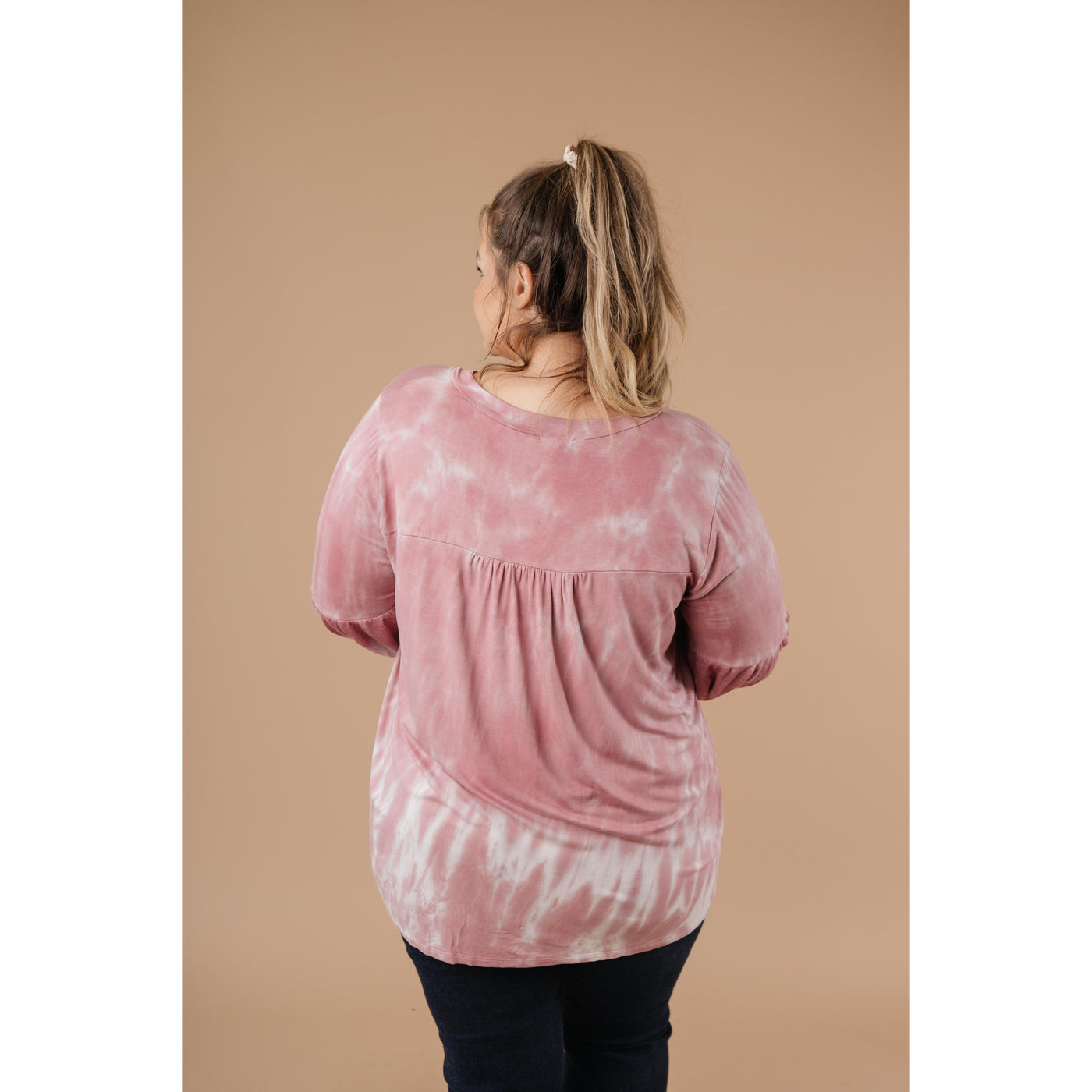 Marvelous Mauve Tie Dye V Neck-Womens-Graceful & Chic Boutique, Family Clothing Store in Waxahachie, Texas