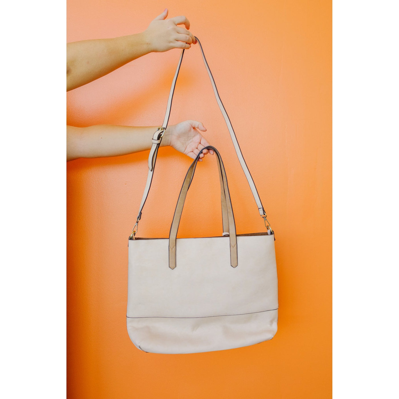 Maximum Capacity Tote In Bisque-W Bag-Graceful & Chic Boutique, Family Clothing Store in Waxahachie, Texas