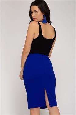Michala Skirt in Blue-W Bottom-Graceful & Chic Boutique, Family Clothing Store in Waxahachie, Texas