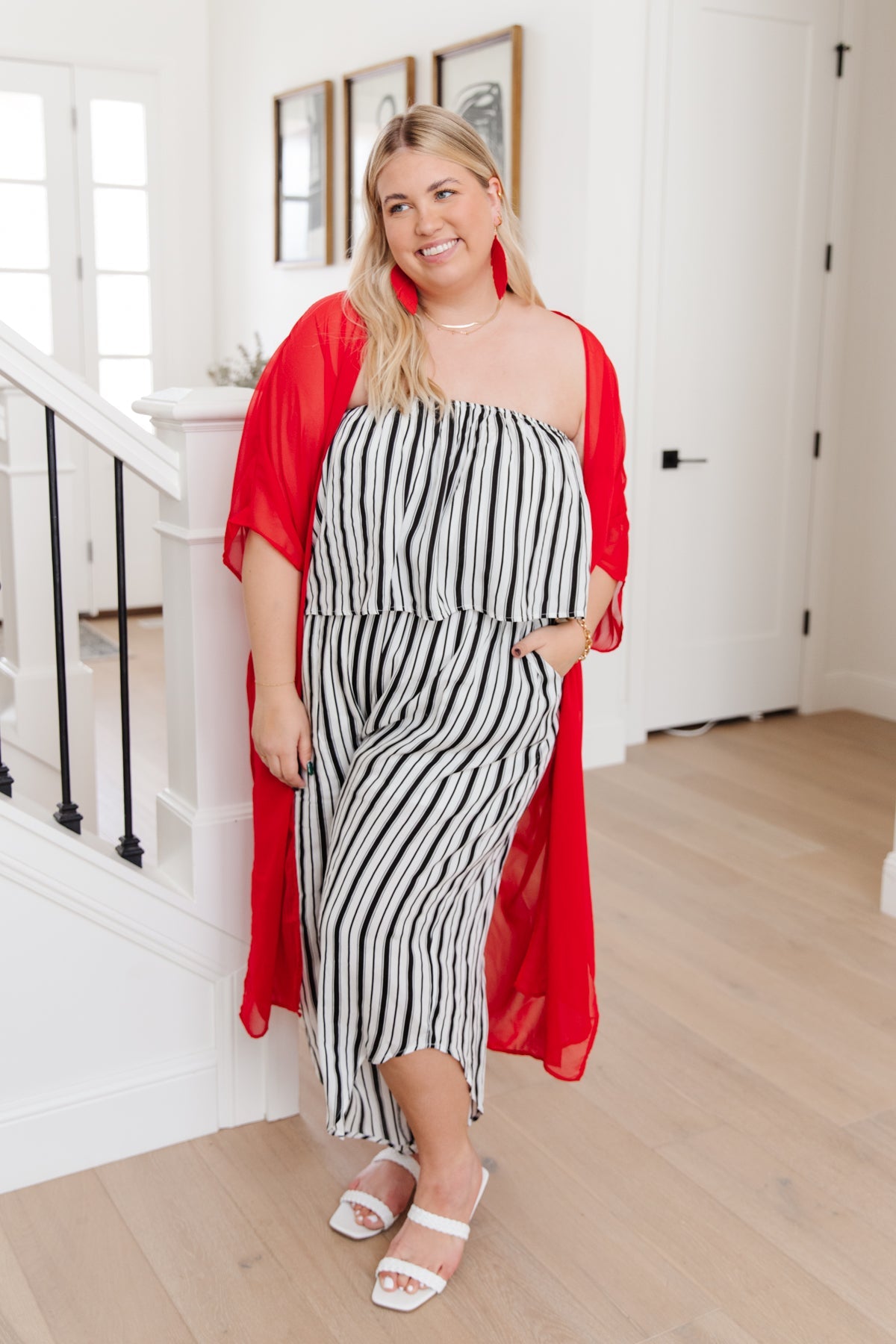 Modern Stripes Sleeveless Jumpsuit-Womens-Graceful & Chic Boutique, Family Clothing Store in Waxahachie, Texas