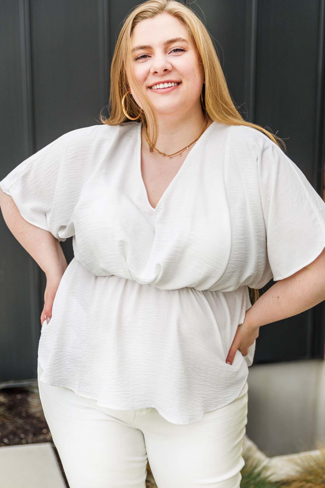 Ms. Chic White Blouse-Womens-Graceful & Chic Boutique, Family Clothing Store in Waxahachie, Texas
