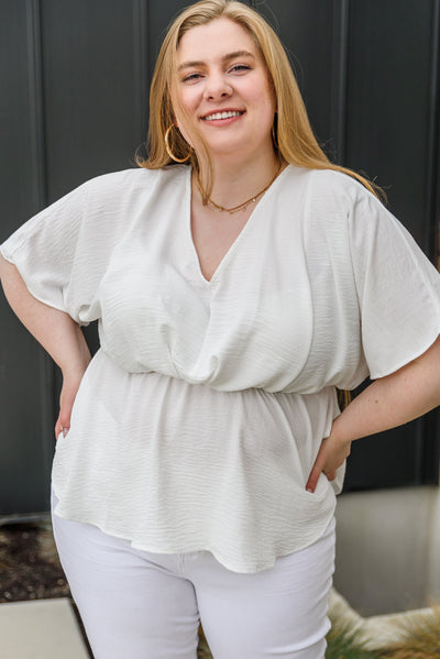 Ms. Chic White Blouse-Womens-Graceful & Chic Boutique, Family Clothing Store in Waxahachie, Texas