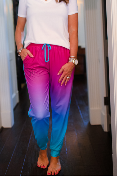 Napa Ombre Drawstring Everyday Joggers-W Bottom-Graceful & Chic Boutique, Family Clothing Store in Waxahachie, Texas
