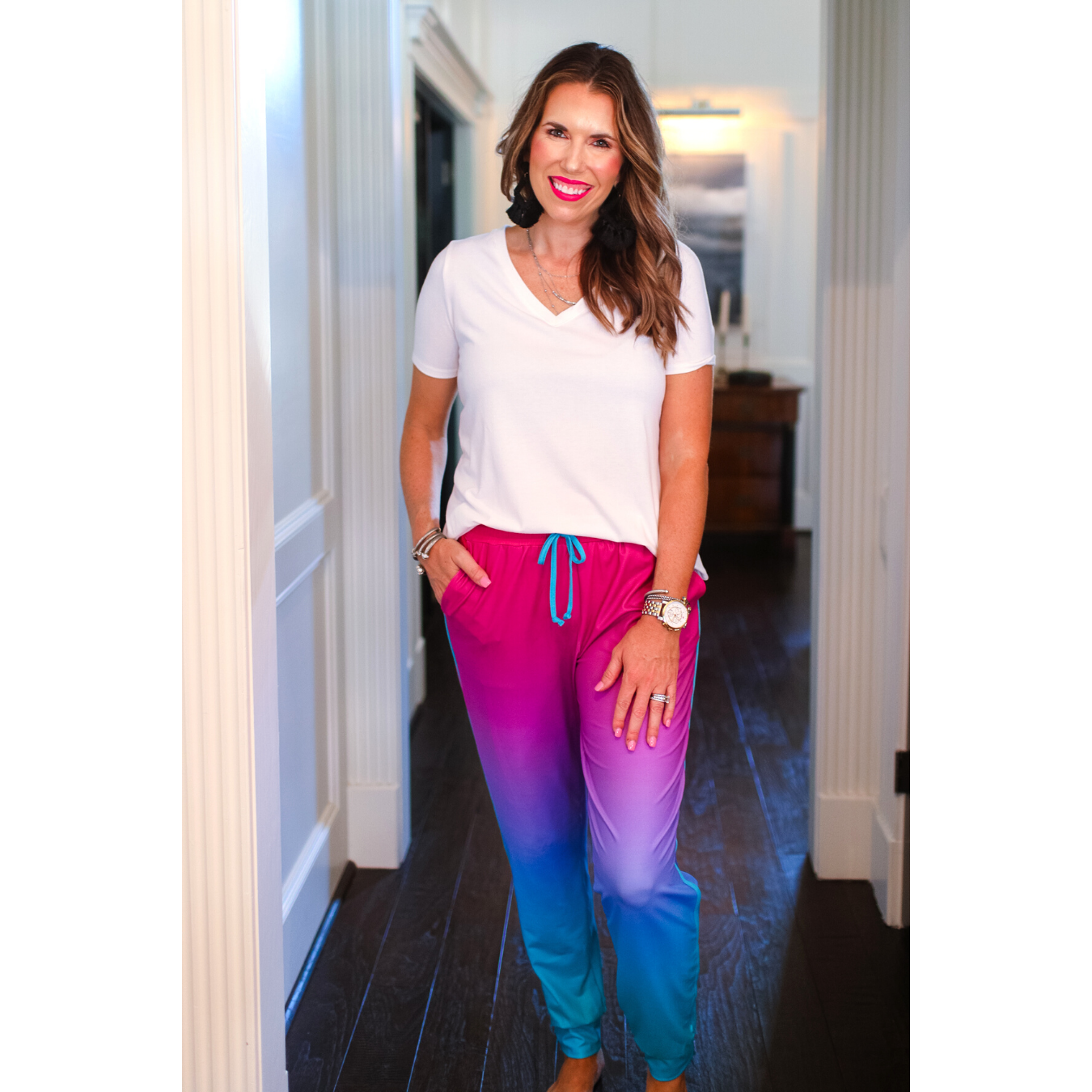 Napa Ombre Drawstring Everyday Joggers-W Bottom-Graceful & Chic Boutique, Family Clothing Store in Waxahachie, Texas