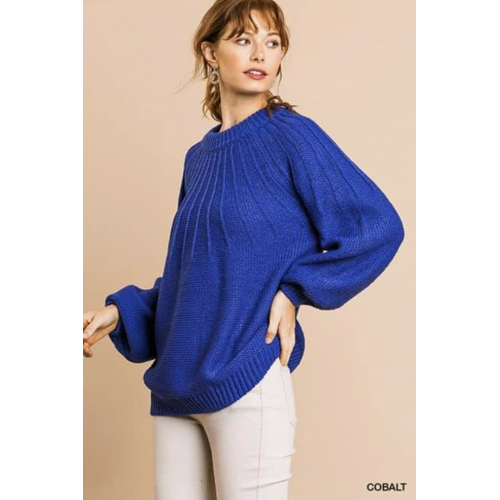 Nuray Blue Sweater-W Top-Graceful & Chic Boutique, Family Clothing Store in Waxahachie, Texas