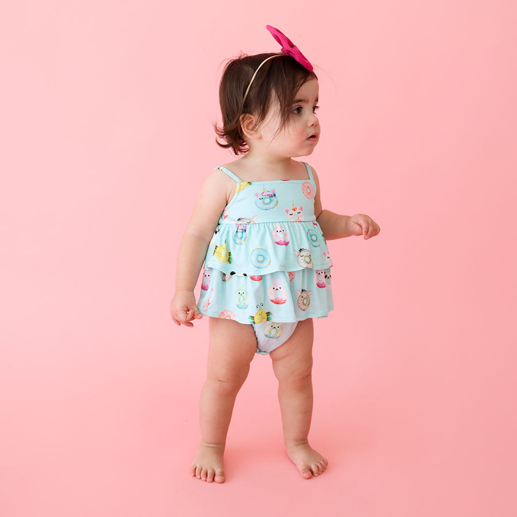 Donuts Sleeveless Bubble Romper - Posh Peanut | The Perfect Pair-G Romper-Graceful & Chic Boutique, Family Clothing Store in Waxahachie, Texas