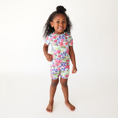 Hadley Short Sleeve Top and Short Pajama Set - Posh Peanut-G Pajamas-Graceful & Chic Boutique, Family Clothing Store in Waxahachie, Texas