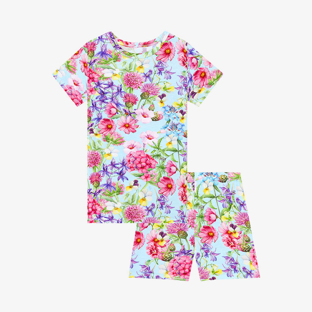 Hadley Short Sleeve Top and Short Pajama Set - Posh Peanut-G Pajamas-Graceful & Chic Boutique, Family Clothing Store in Waxahachie, Texas