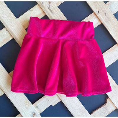 Pink Velvet Skirt-G Bottom-Graceful & Chic Boutique, Family Clothing Store in Waxahachie, Texas