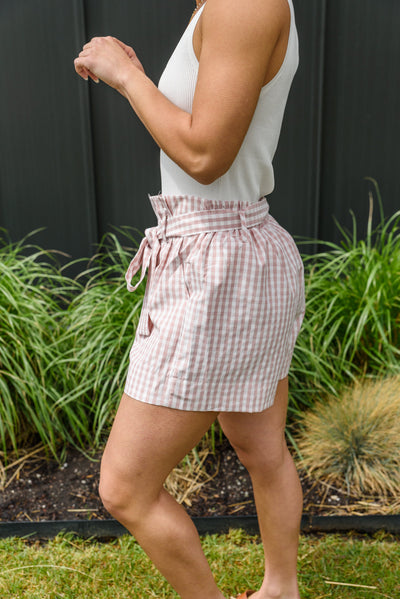 Prim & Pretty Gingham Tie Shorts-Womens-Graceful & Chic Boutique, Family Clothing Store in Waxahachie, Texas