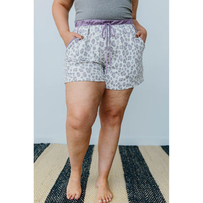 Purple Leopard Shorts-Womens-Graceful & Chic Boutique, Family Clothing Store in Waxahachie, Texas