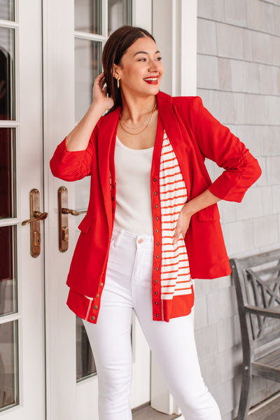 Ready for Takeoff Blazer in Red-Womens-Graceful & Chic Boutique, Family Clothing Store in Waxahachie, Texas