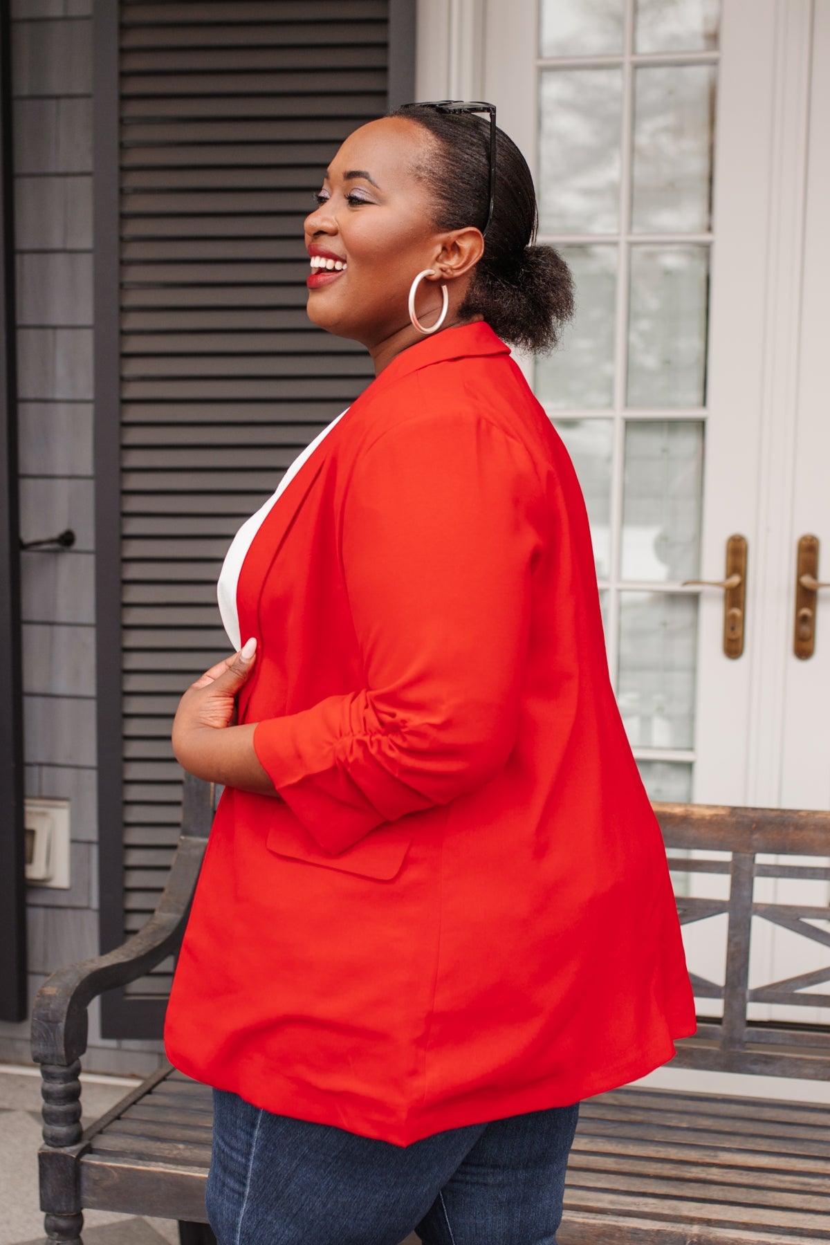 Ready for Takeoff Blazer in Red-Womens-Graceful & Chic Boutique, Family Clothing Store in Waxahachie, Texas