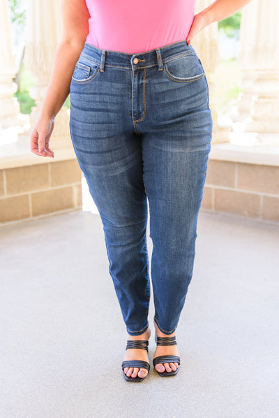 Reba Hi-Rise Clean Relaxed Fit Jeans-Womens-Graceful & Chic Boutique, Family Clothing Store in Waxahachie, Texas