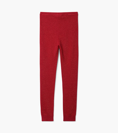 Red Shimmer Cable Knit Leggings-G Bottom-Graceful & Chic Boutique, Family Clothing Store in Waxahachie, Texas