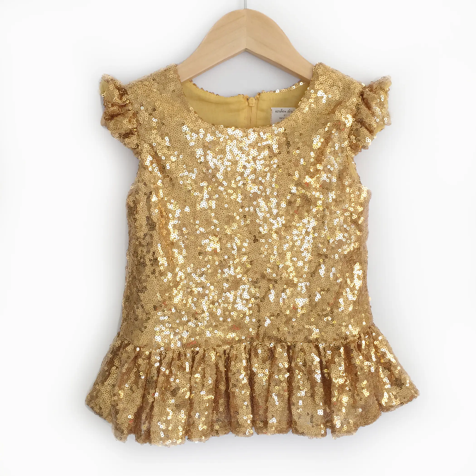 Rose Gold Sequin Peplum Top-G Top-Graceful & Chic Boutique, Family Clothing Store in Waxahachie, Texas