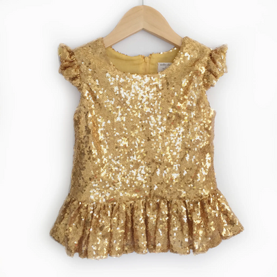 Rose Gold Sequin Peplum Top-G Top-Graceful & Chic Boutique, Family Clothing Store in Waxahachie, Texas