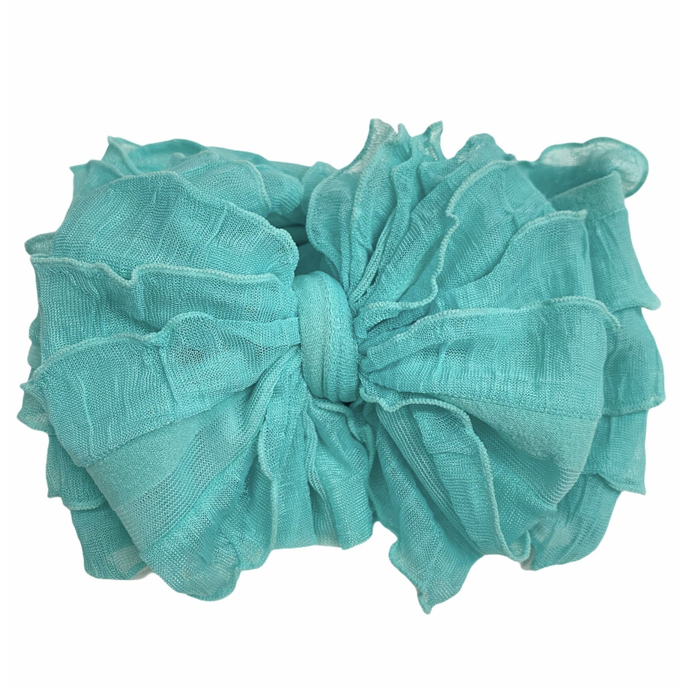 Ruffled Bow Headband - Cool Mint-G Accessories-Graceful & Chic Boutique, Family Clothing Store in Waxahachie, Texas