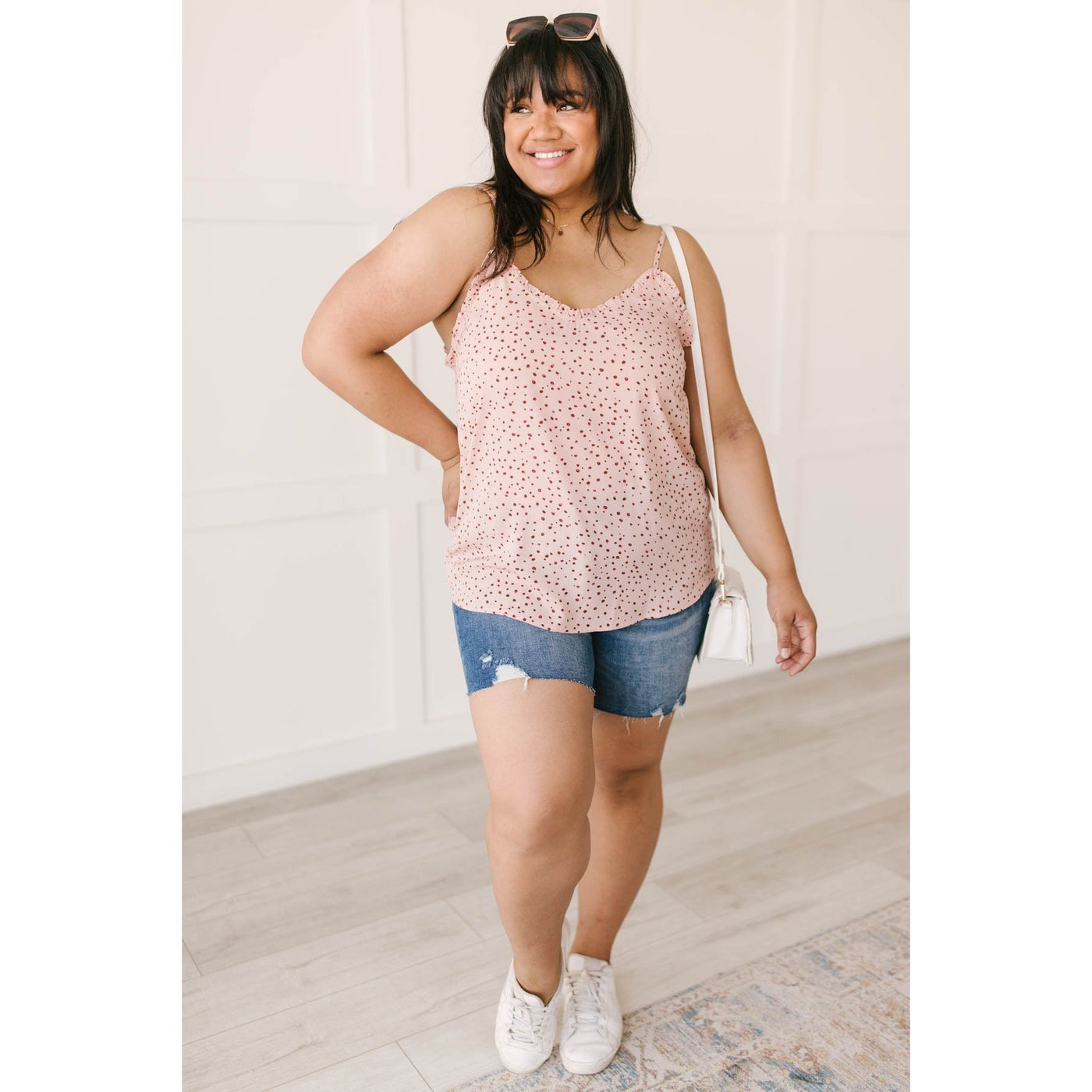 Ruffles & Dots Camisole In Pink-W Top-Graceful & Chic Boutique, Family Clothing Store in Waxahachie, Texas