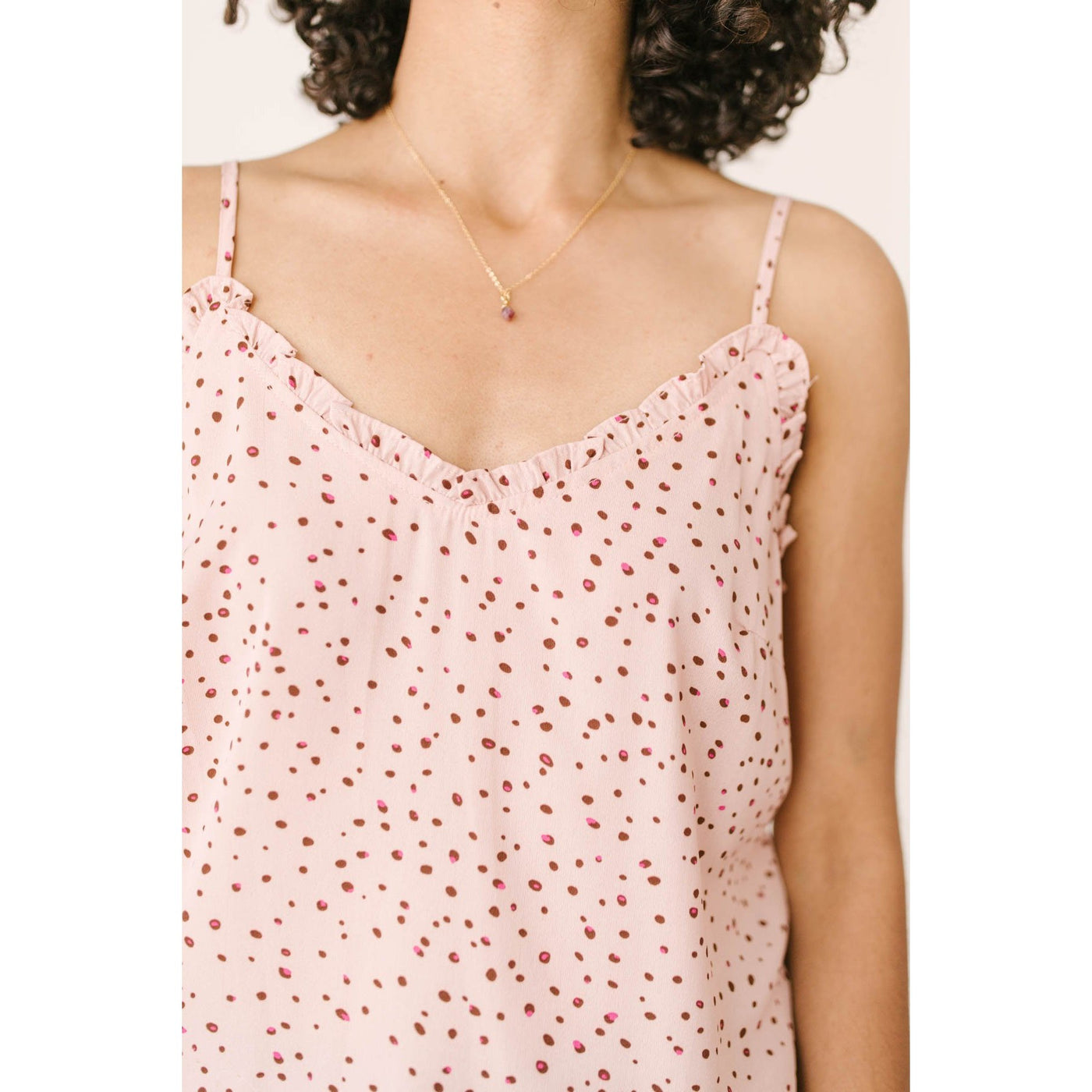 Ruffles & Dots Camisole In Pink-W Top-Graceful & Chic Boutique, Family Clothing Store in Waxahachie, Texas
