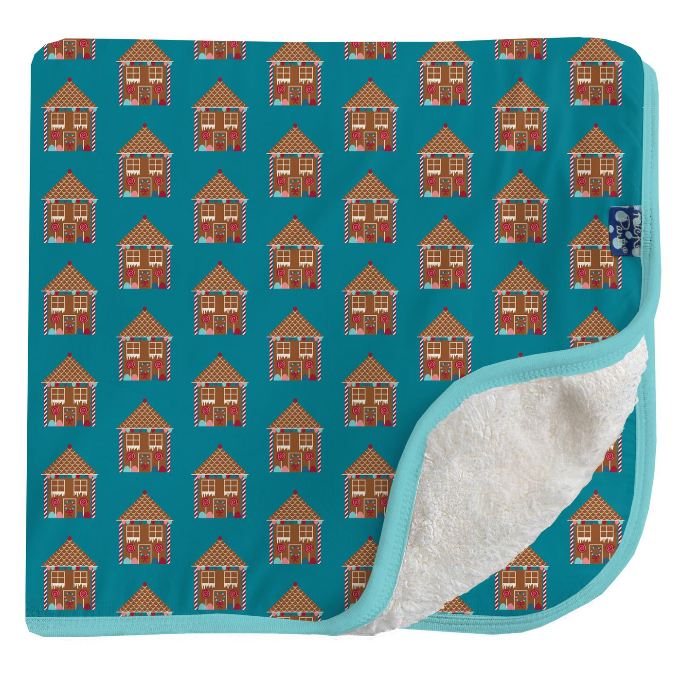 Print Sherpa Lined Stroller Blanket - Bay Gingerbread - Kickee Pants-I Essentials-Graceful & Chic Boutique, Family Clothing Store in Waxahachie, Texas