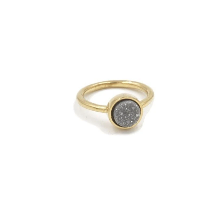 Stone Collection - Slate Quartz Ring - Size 8-W Jewelry-Graceful & Chic Boutique, Family Clothing Store in Waxahachie, Texas