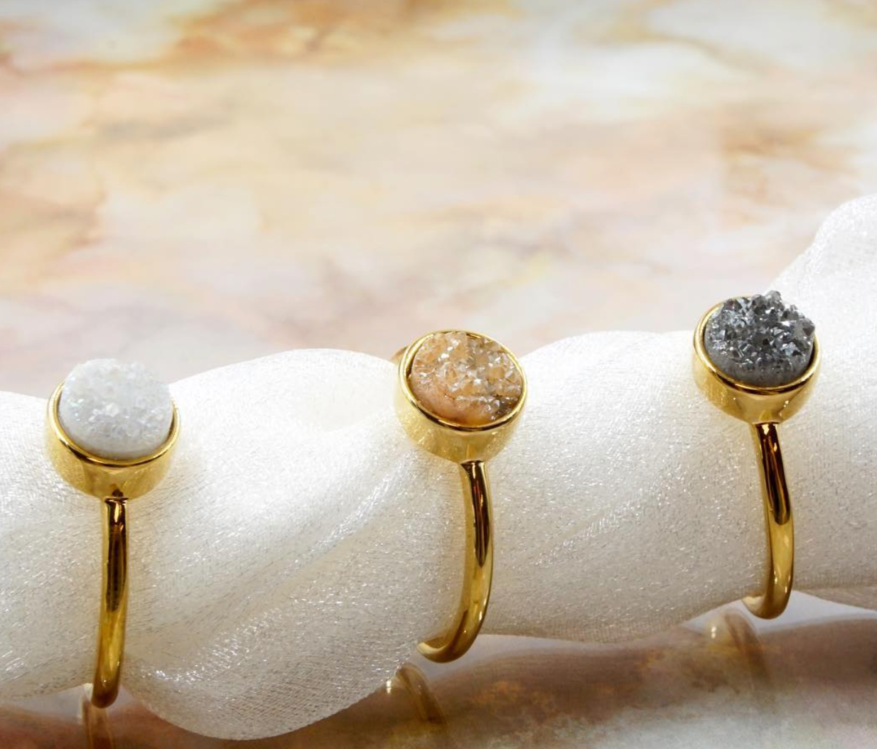Stone Collection - Slate Quartz Ring - Size 8-W Jewelry-Graceful & Chic Boutique, Family Clothing Store in Waxahachie, Texas
