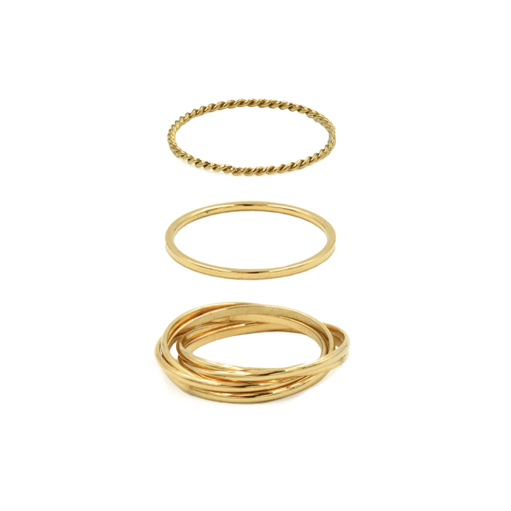 Goddess Collection - Gold Ring Set - Size 8 | The Perfect Pair-W Jewelry-Graceful & Chic Boutique, Family Clothing Store in Waxahachie, Texas