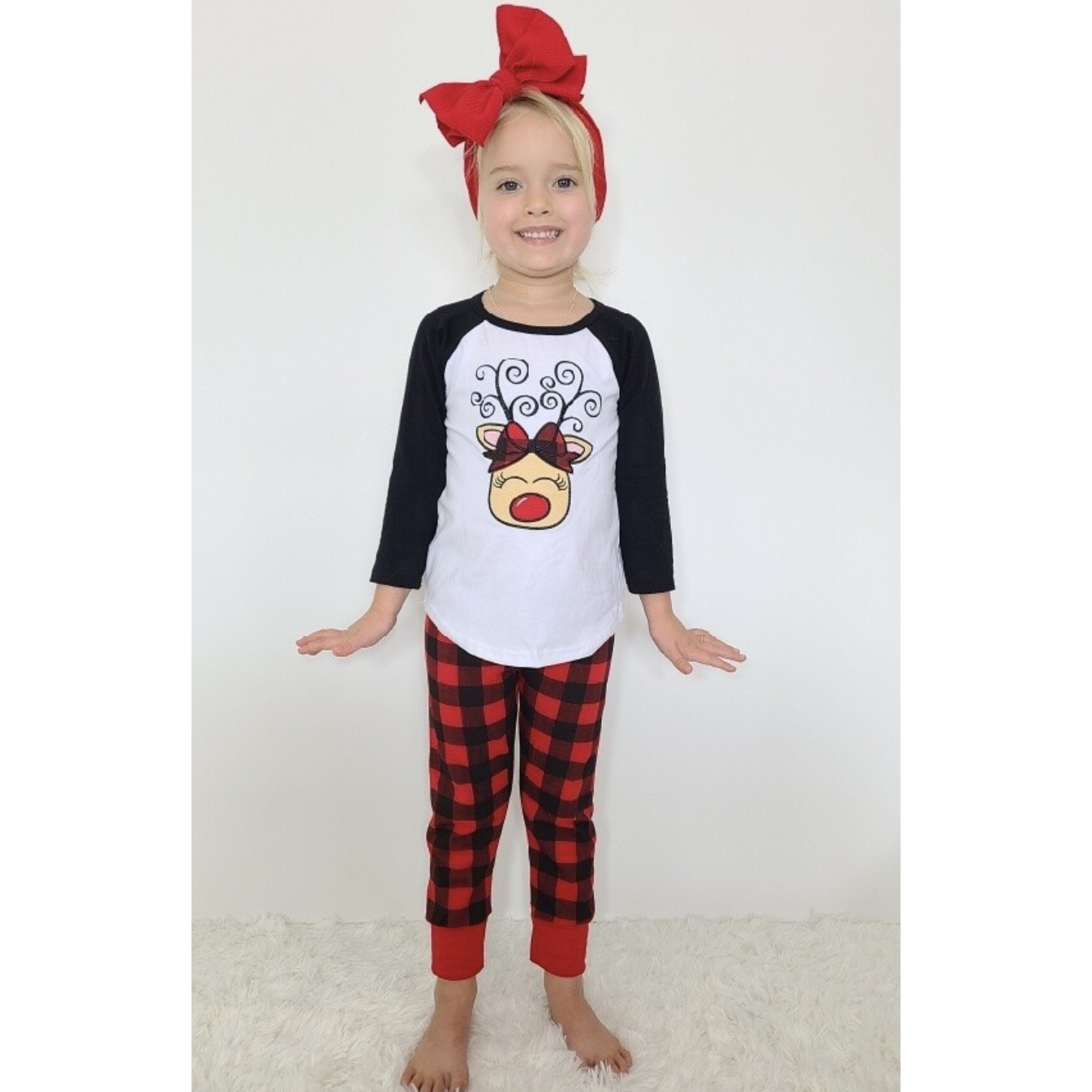 Reindeer Pajamas - Girl | The Perfect Pair-K Pajama-Graceful & Chic Boutique, Family Clothing Store in Waxahachie, Texas