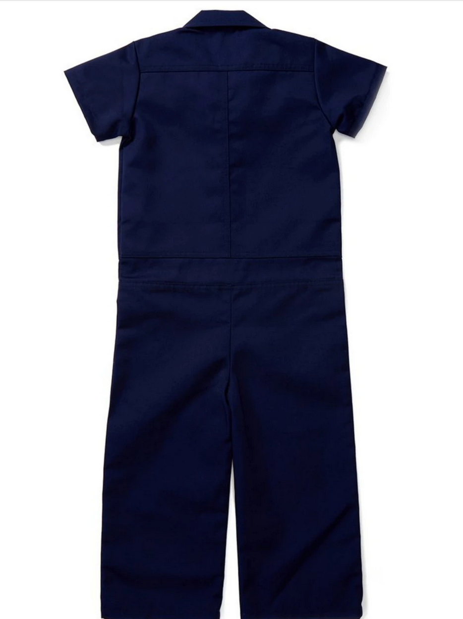 Knuckleheads Boys/ Girls Navy Grease Monkey Coverall | The Perfect Pair-B Romper-Graceful & Chic Boutique, Family Clothing Store in Waxahachie, Texas