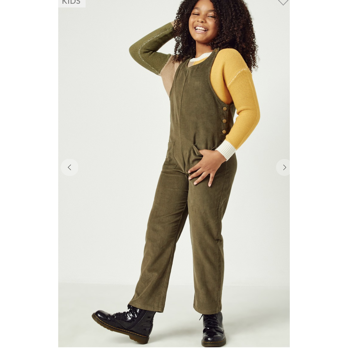 Stella Girls Patch Pocket Button Detail Corduroy Overalls in Olive | The Perfect Pair-G Top-Graceful & Chic Boutique, Family Clothing Store in Waxahachie, Texas